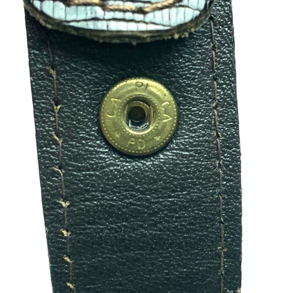 Gucci Lizard Brown Bicolor Belt 7g616 main image 12